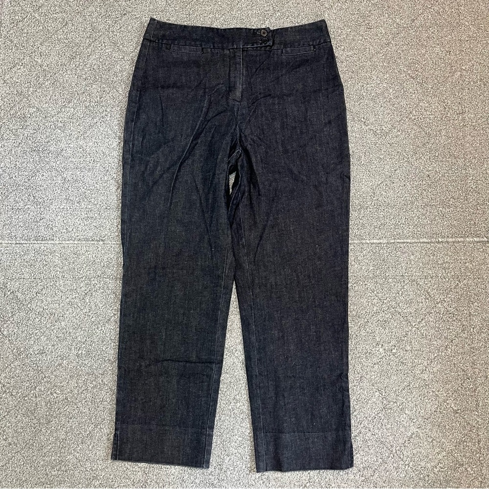 Talbots Crop Jeans Womens Size 8 Blue Classic Stretch High Rise Denim